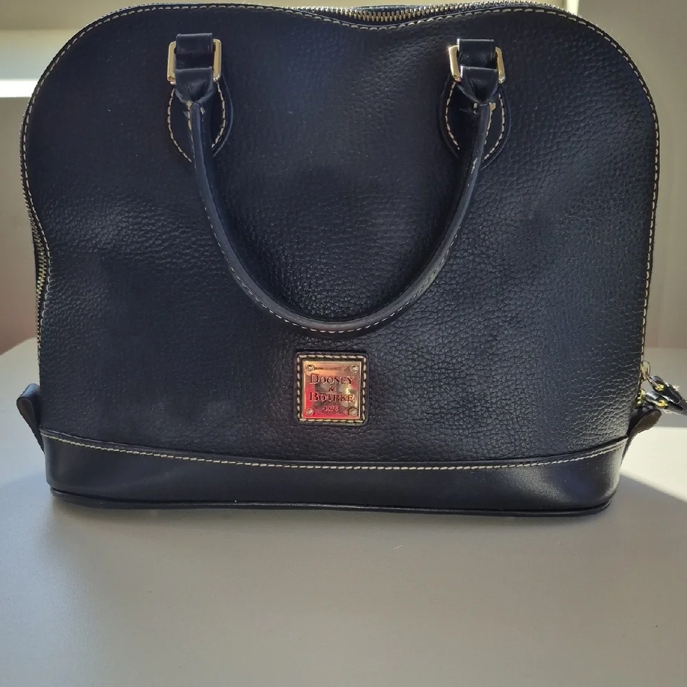 Dooney & Bourke Black Pebbled Leather Satchel